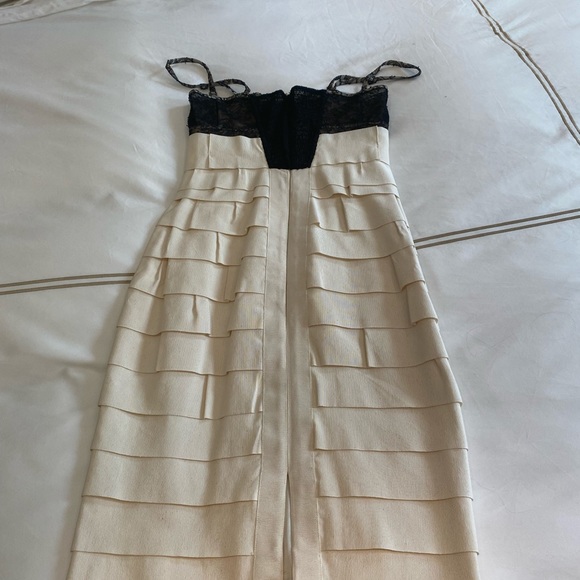 La Perla Vintage Corset Bustier black lace and cream cocktail dress - Picture 4 of 7